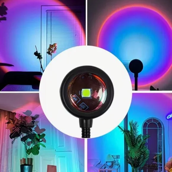 NEW - RGB Sunset Projector Light with Remote Black - NO STAND - Picture 2 of 8